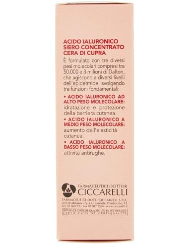 Cera Di Cupra Siero Concentrato - 30ml - Acido Ialuronico